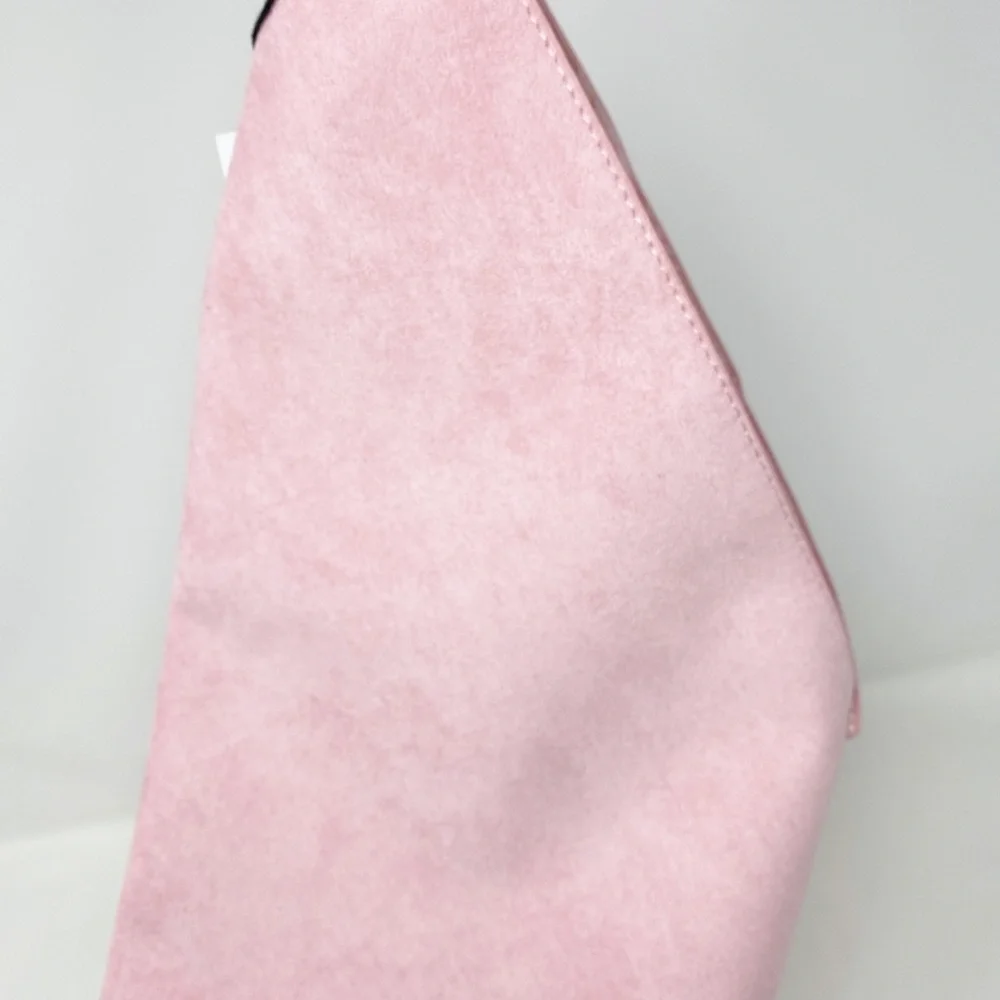 Air Pompon Pink Textured Hobo Bag